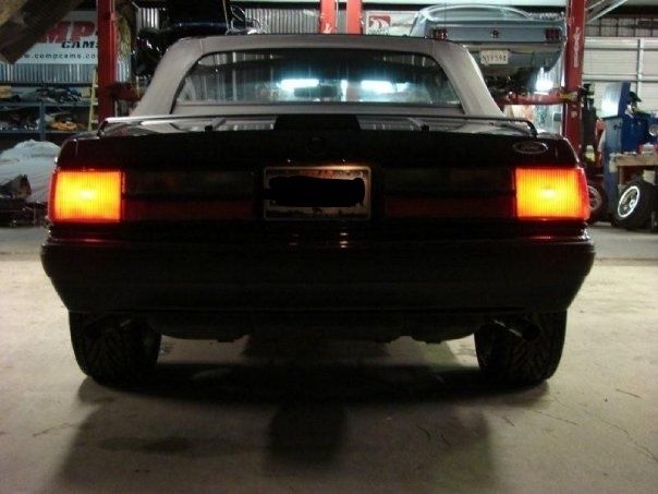 1990 Black Ford Mustang Convertible