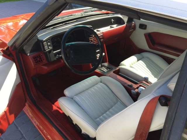 1990 Red Ford Mustang Convertible