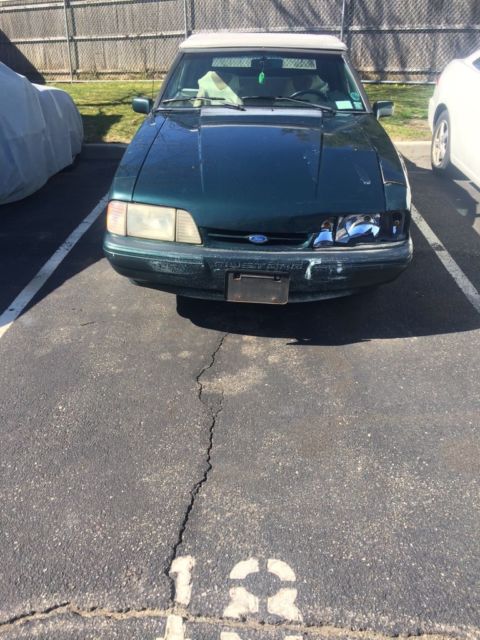 1990 Green Ford Mustang Convertible