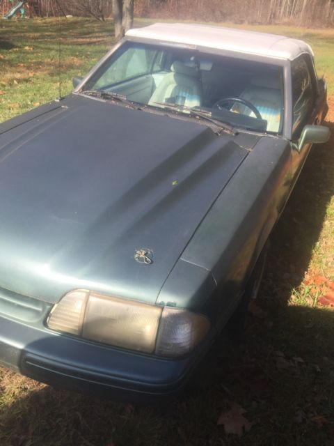 1990 Green Ford Mustang Convertible
