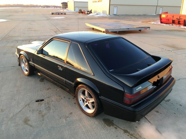 1990 Black Ford Mustang Hatchback