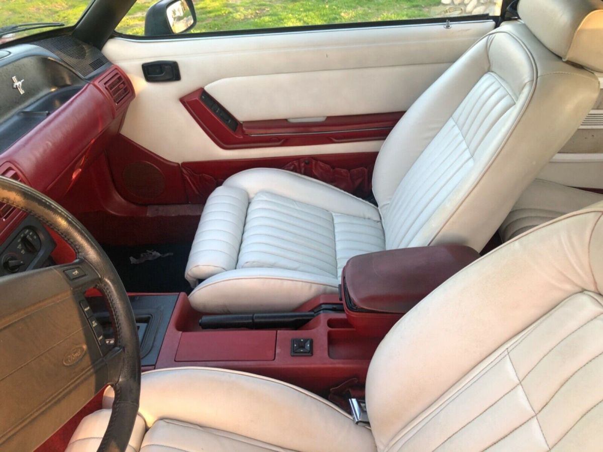 1990 Red Ford Mustang Convertible
