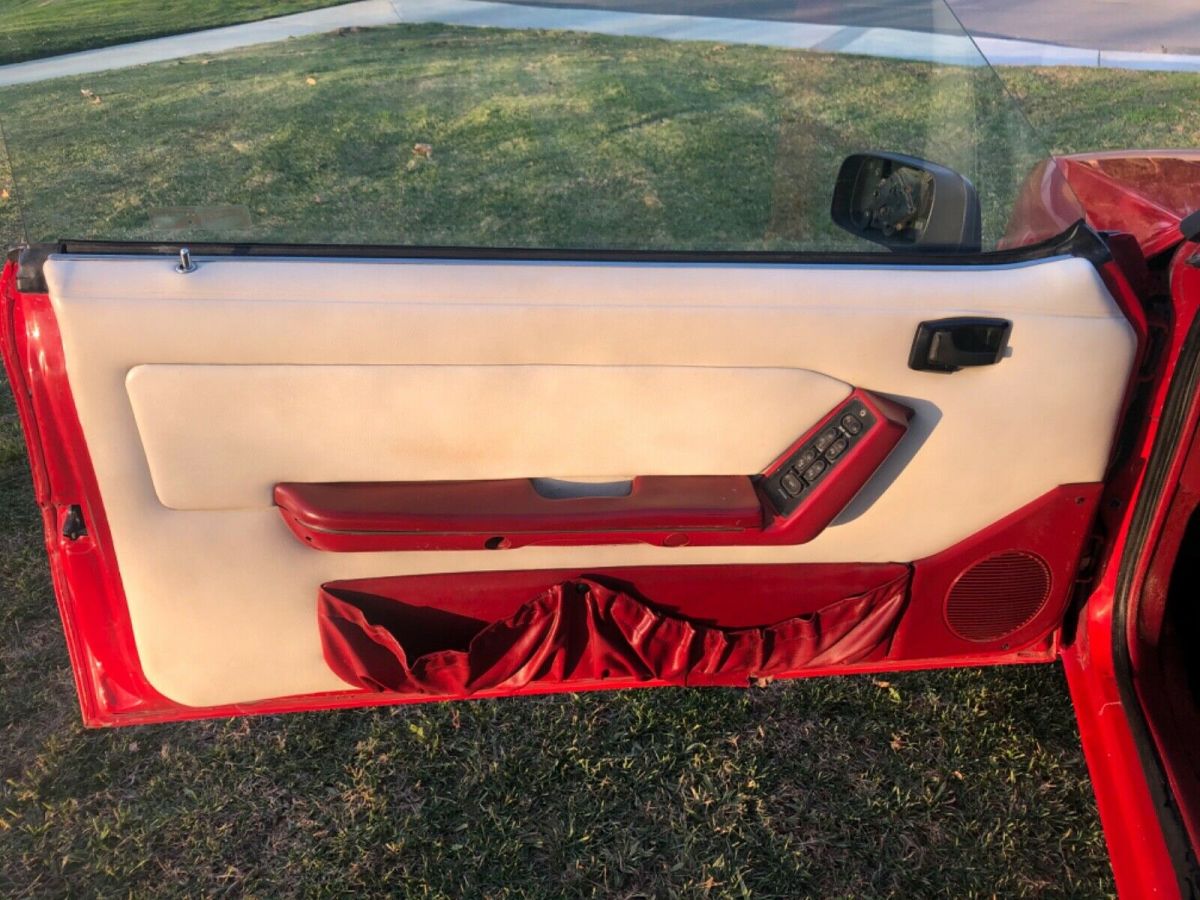 1990 Red Ford Mustang Convertible