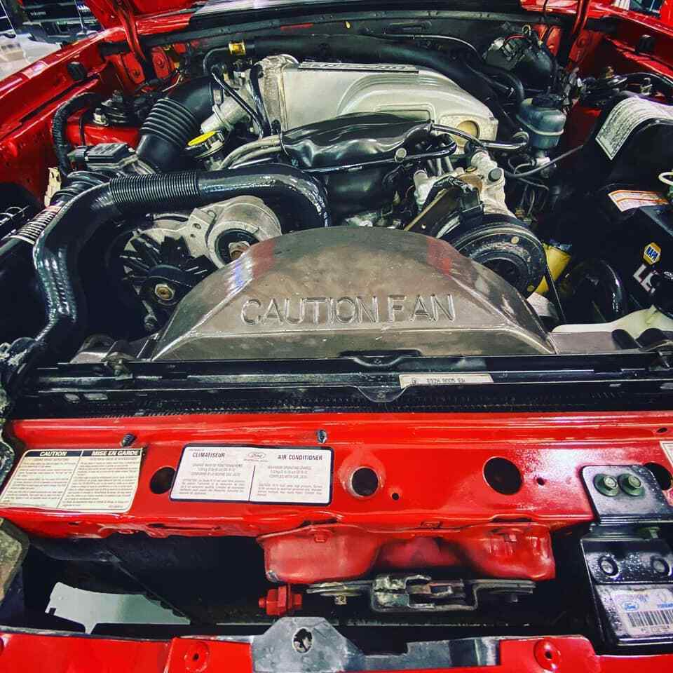 1990 Red Ford Mustang