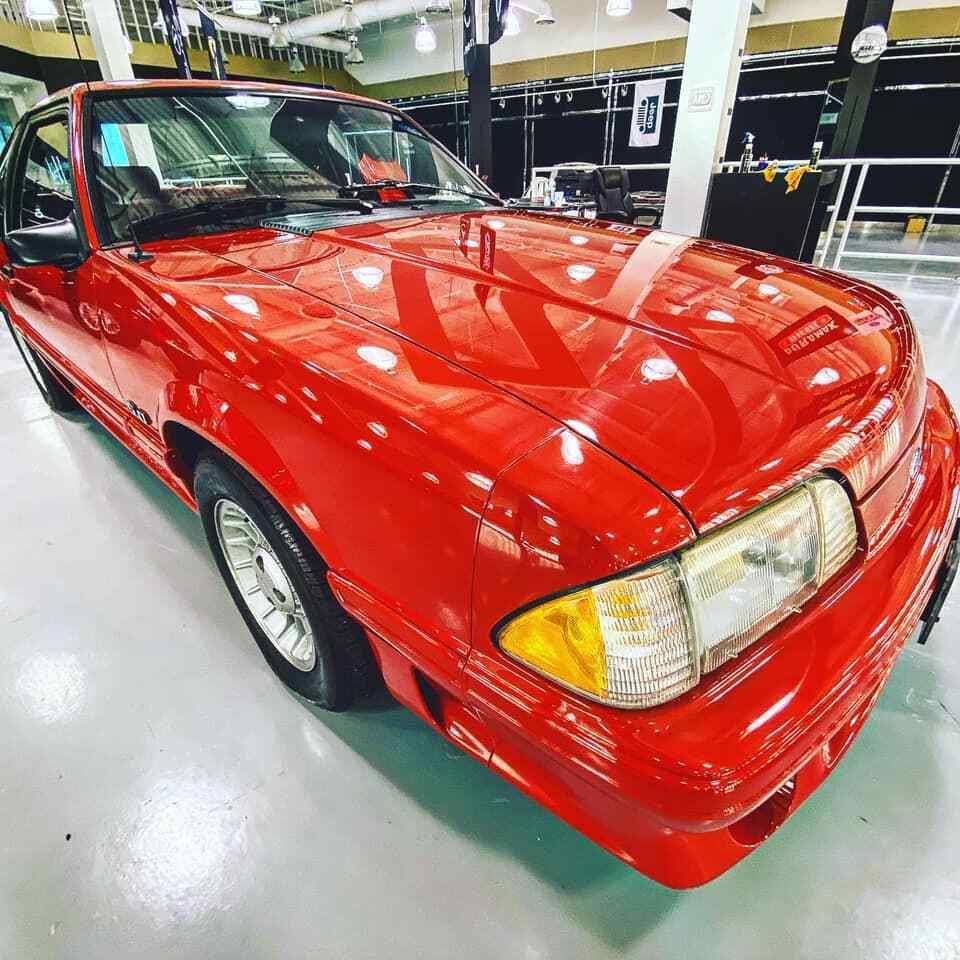 1990 Red Ford Mustang