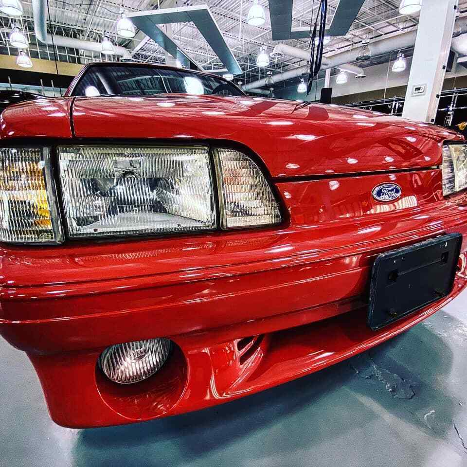 1990 Red Ford Mustang