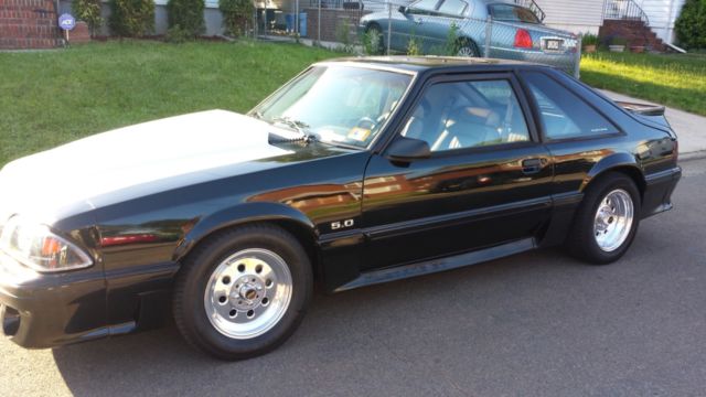 1990 Black Ford Mustang Hatchback