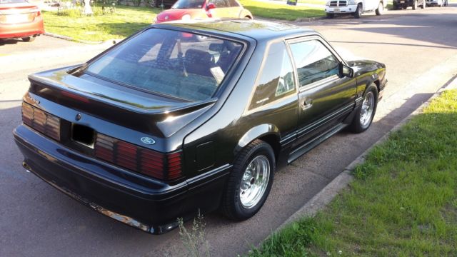 1990 Black Ford Mustang Hatchback