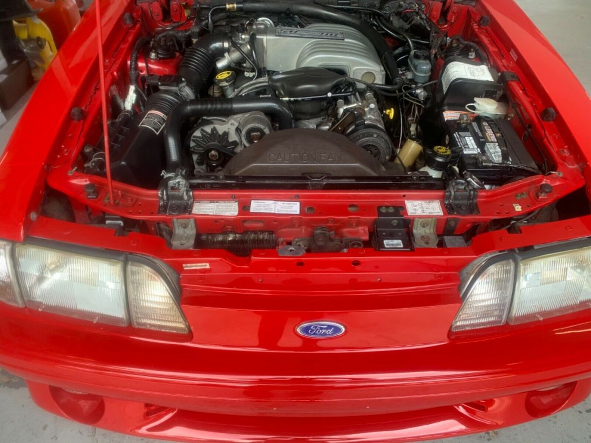 1990 Red Ford Mustang Hatchback