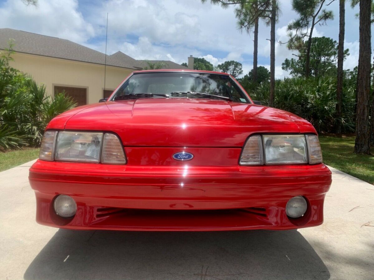 1990 Red Ford Mustang Hatchback