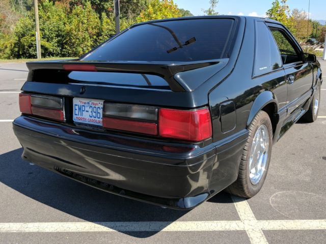 1990 Black Ford Mustang Hatchback