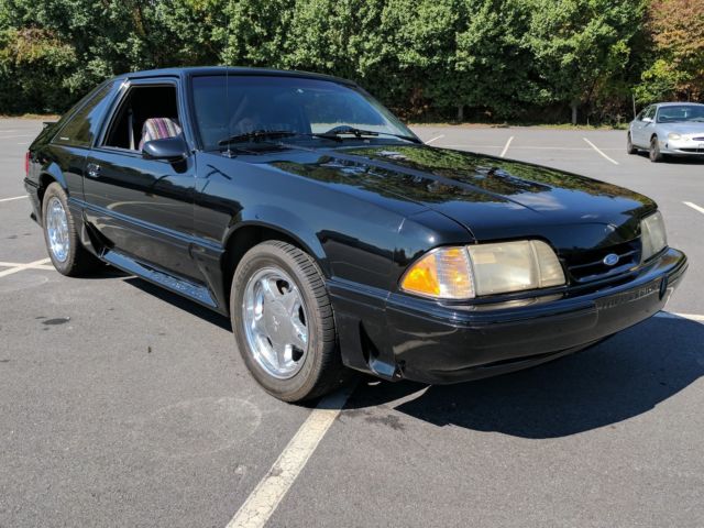 1990 Black Ford Mustang Hatchback