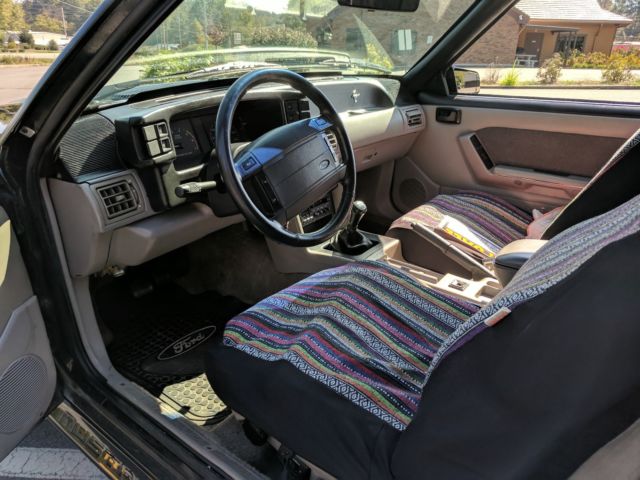 1990 Black Ford Mustang Hatchback