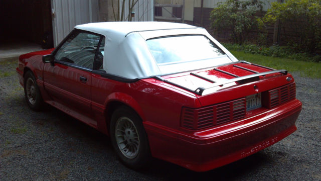 1990 Blue Ford Mustang Convertible