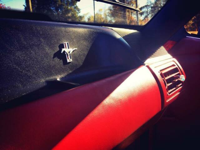1990 Red Ford Mustang Convertible