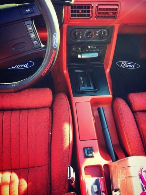 1990 Red Ford Mustang Convertible