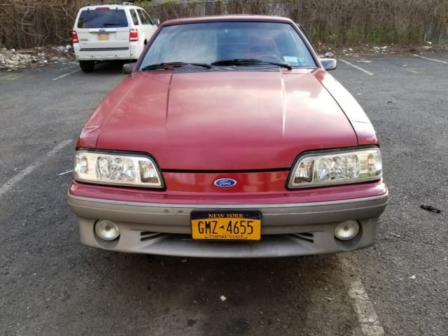 1990 Red Ford Mustang Hatchback