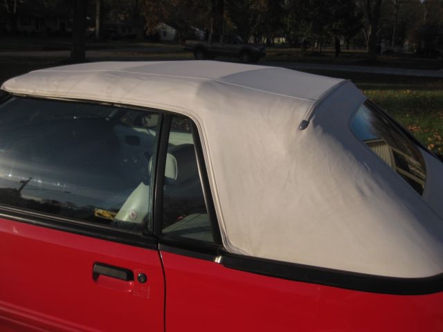 1990 Red Ford Mustang Convertible