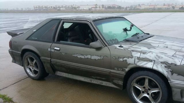 1990 Gray Ford Mustang Hatchback