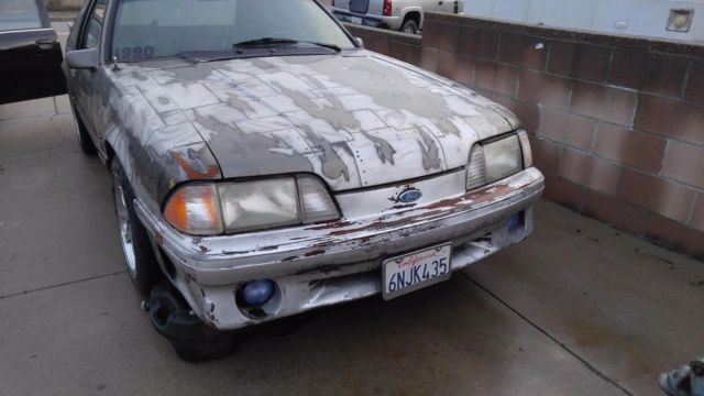 1990 Gray Ford Mustang Hatchback