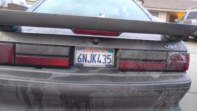 1990 Gray Ford Mustang Hatchback