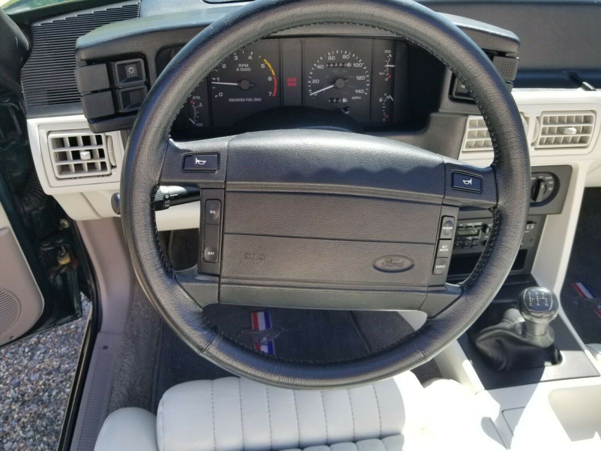 1990 Green Ford Mustang Convertible