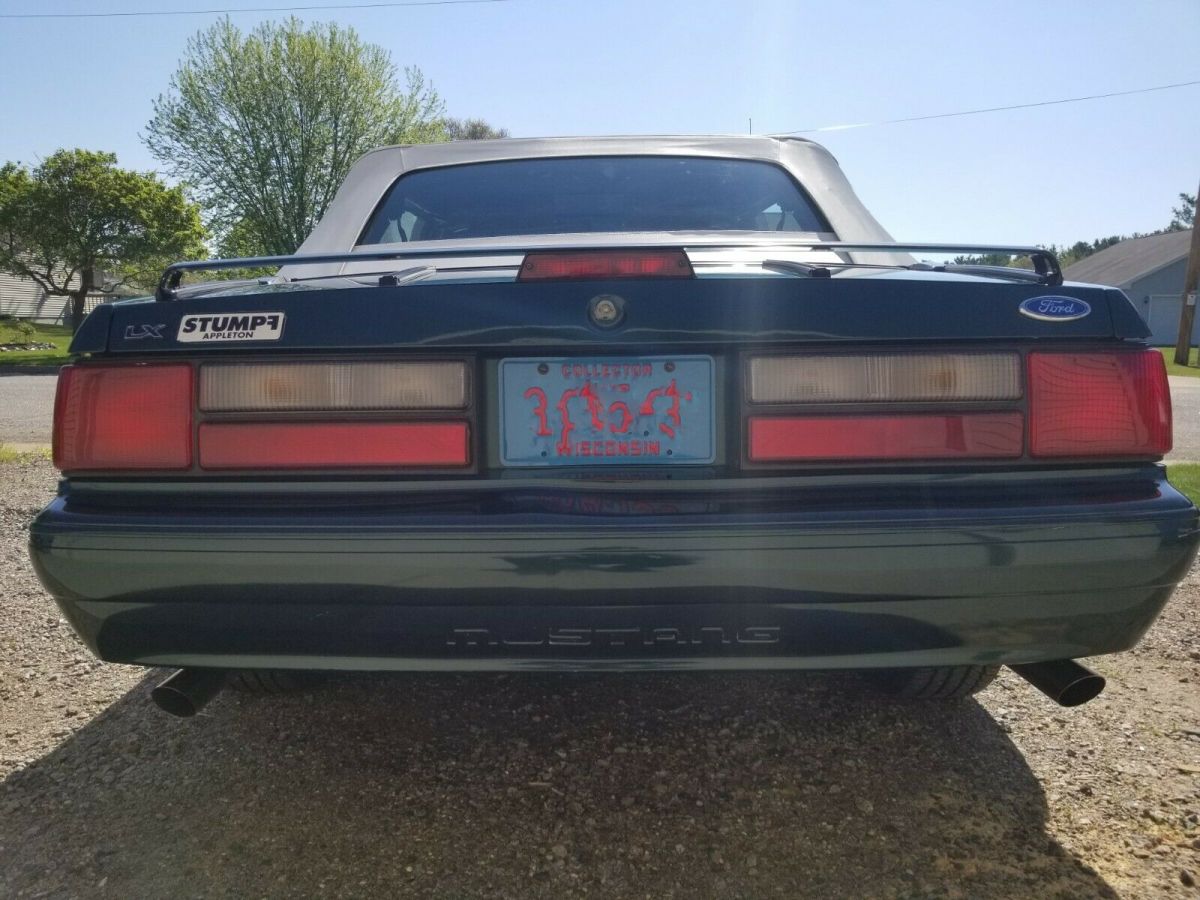 1990 Green Ford Mustang Convertible