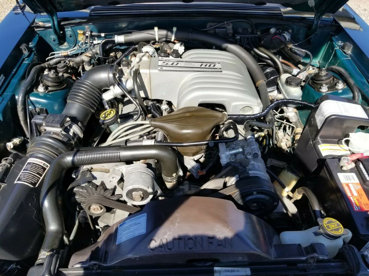 1990 Green Ford Mustang Convertible