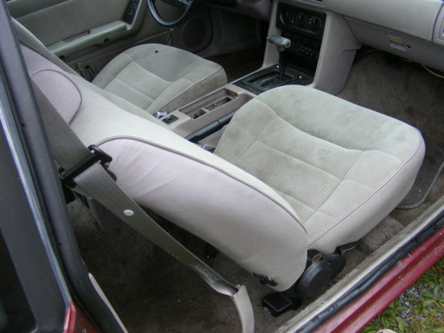 1990 Burgundy Ford Mustang Hatchback