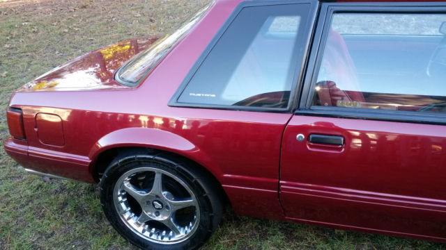1990 Strawberry Ford Mustang 2 Door Hatchback