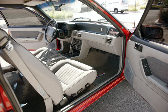 1990 Strawberry Ford Mustang 2 Door Hatchback
