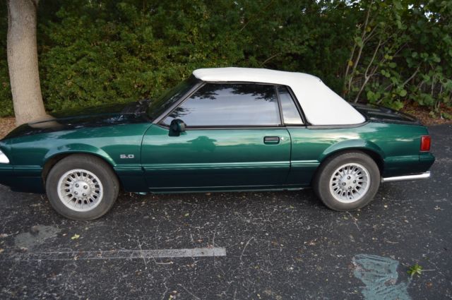 1990 Green Ford Mustang Convertible