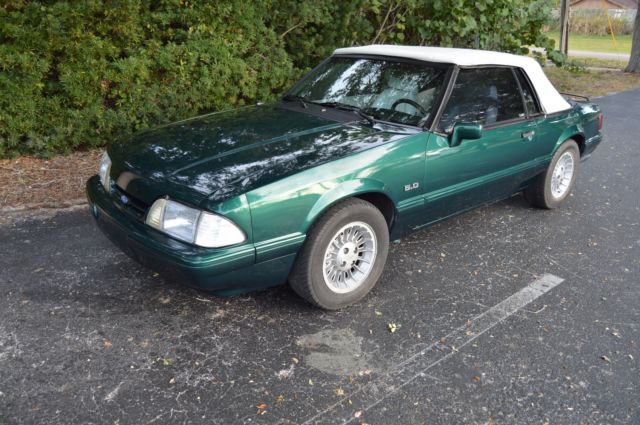 1990 Green Ford Mustang Convertible
