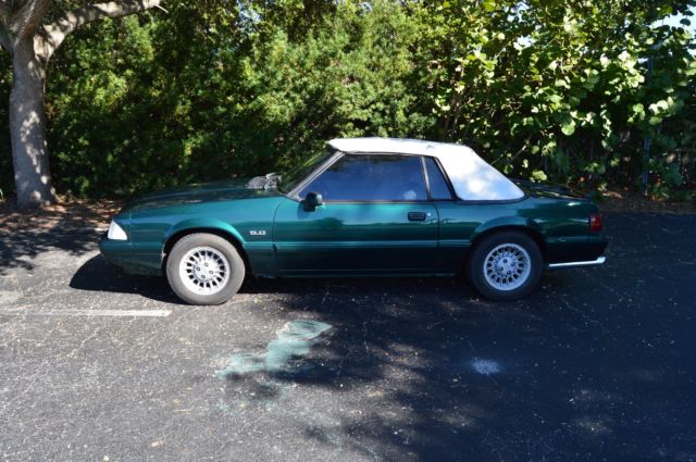 1990 Green Ford Mustang Convertible