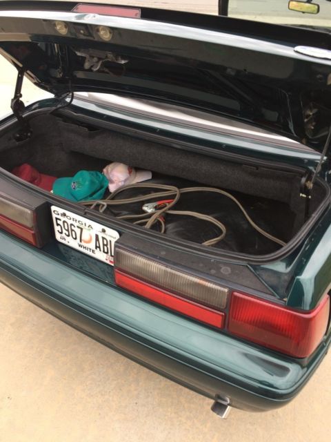 1990 Green Ford Mustang Convertible