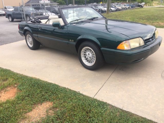 1990 Green Ford Mustang Convertible