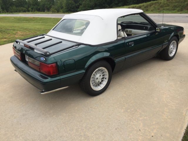 1990 Green Ford Mustang Convertible