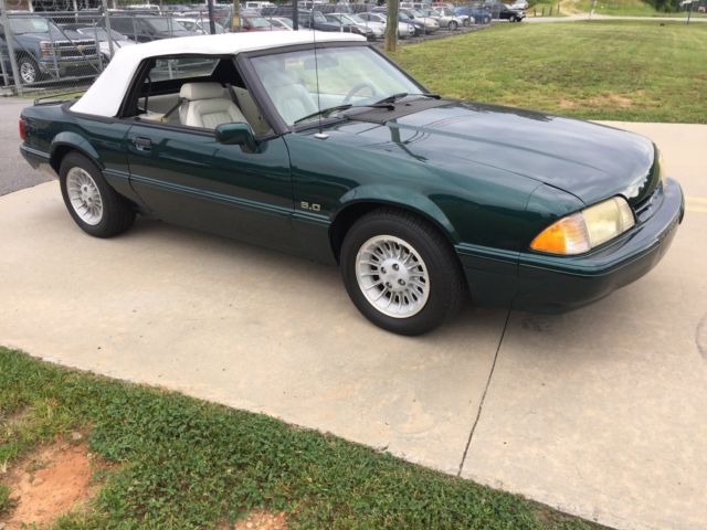 1990 Green Ford Mustang Convertible