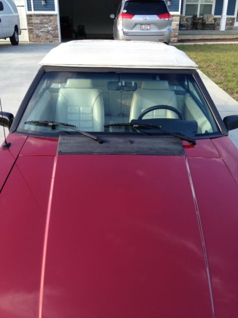 1990 Red Ford Mustang Convertible