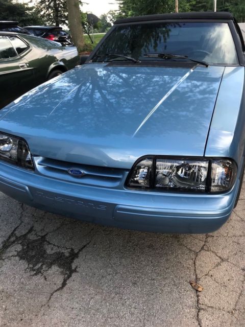 1990 Red Ford Mustang Convertible