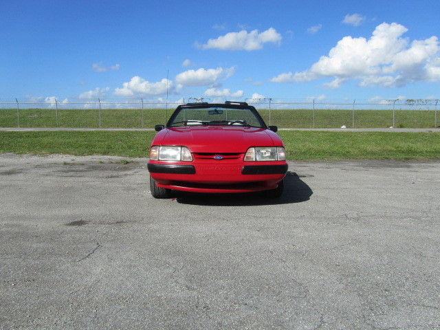 1990 Red Ford Mustang Convertible