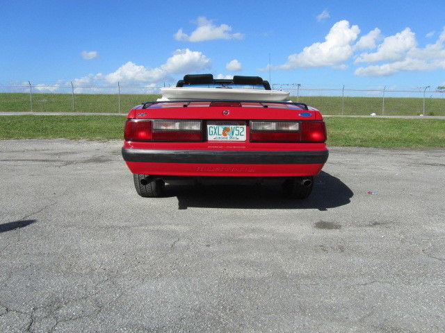 1990 Red Ford Mustang Convertible