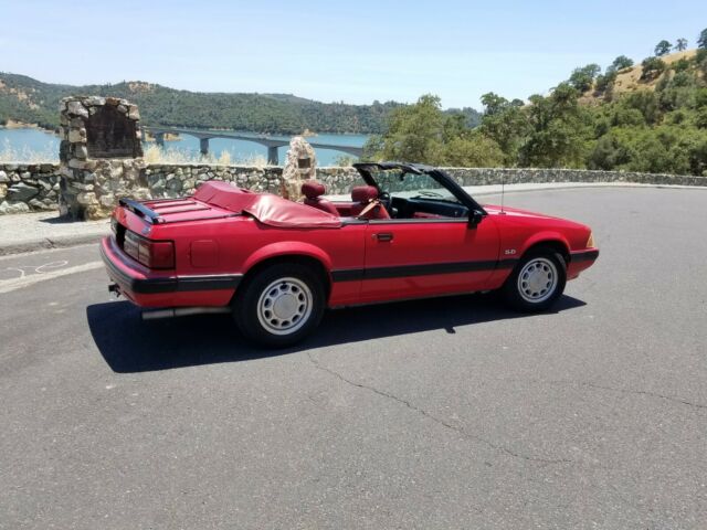 1990 Red Ford Mustang Convertible
