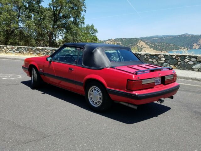 1990 Red Ford Mustang Convertible