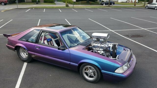 1990 Chrome Illusion True Blasberry Ford Mustang Hatchback