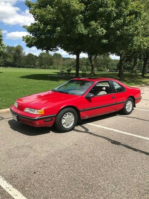 1990 Red Ford Thunderbird Coupe