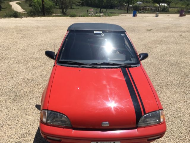 1990 Red Chevrolet Metro Convertible