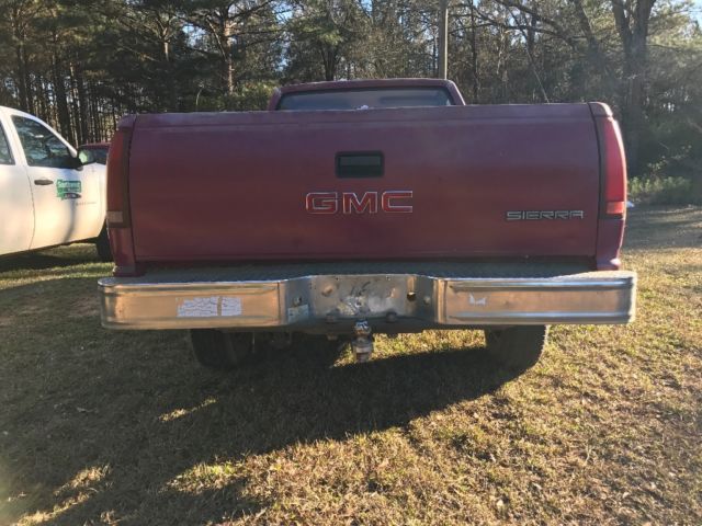 1990 Red GMC Sierra 2500 Standard Cab Pickup
