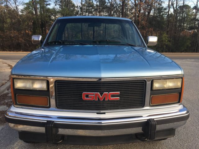1990 Blue / White GMC Sierra 1500 Standard Cab Pickup