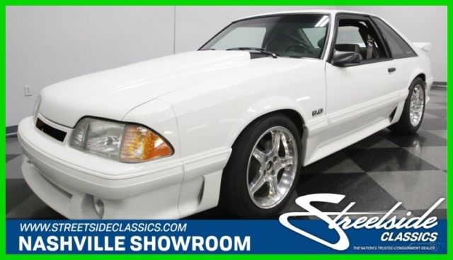 1990 White Ford Mustang